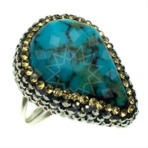 925 Sterling Silver Gem and Crystals Gemstone Rings