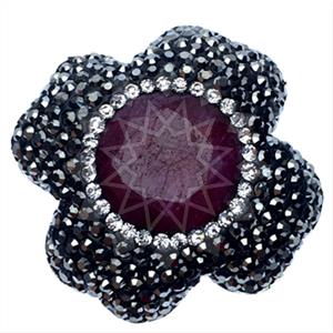 925 Sterling Silver Gem and Crystals Gemstone Rings