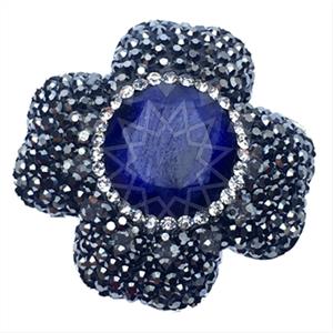 925 Sterling Silver Gem and Crystals Gemstone Rings