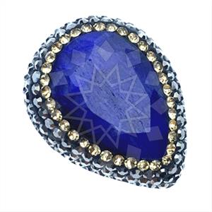 925 Sterling Silver Gem and Crystals Gemstone Rings