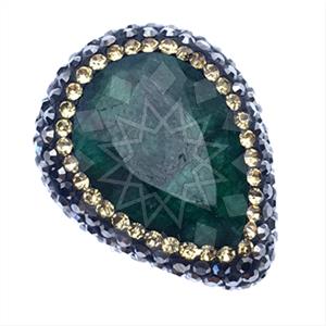 925 Sterling Silver Gem and Crystals Gemstone Rings