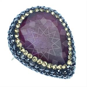 925 Sterling Silver Gem and Crystals Gemstone Rings