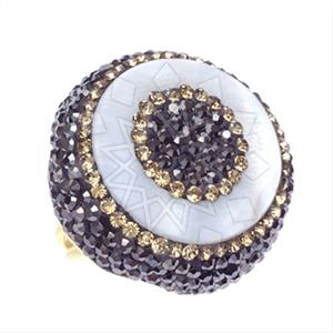 925 Sterling Silver Gem and Crystals Gemstone Rings