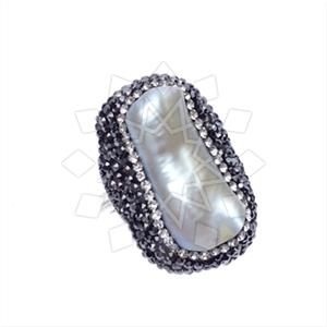 925 Sterling Silver Gem and Crystals Gemstone Rings