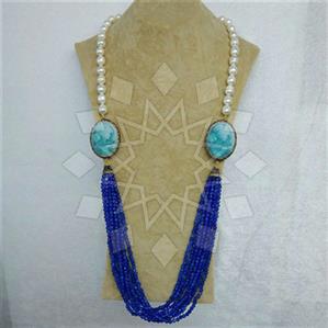 Fashion Gem and Crystals Beaded Necklace