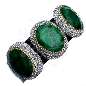 Fashion Gem and Crystals Cuff Bracelets