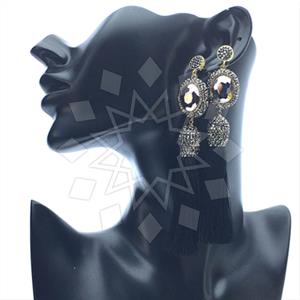 Fashion Gem and Crystals Single Drop Earrings