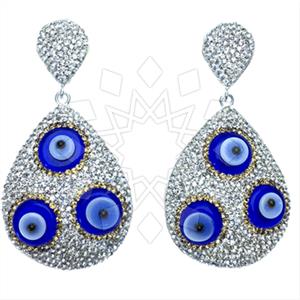 Fashion Gem and Crystals Single Drop Earrings
