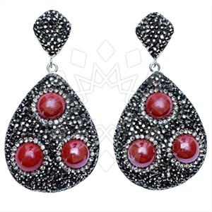 Fashion Gem and Crystals Single Drop Earrings