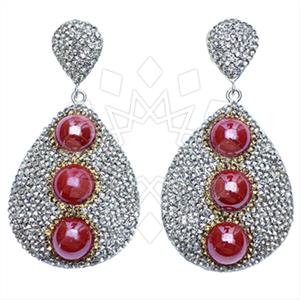 Fashion Gem and Crystals Single Drop Earrings