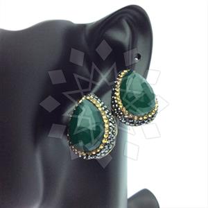 Fashion Gem and Crystals Stud Earrings