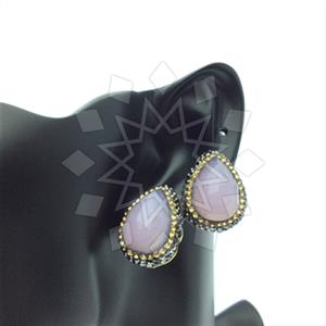 Fashion Gem and Crystals Stud Earrings
