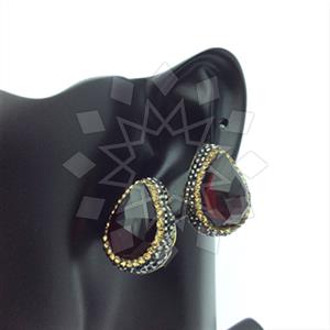 Fashion Gem and Crystals Stud Earrings