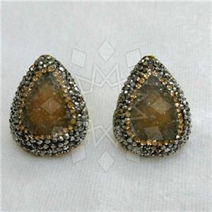 Fashion Gem and Crystals Stud Earrings