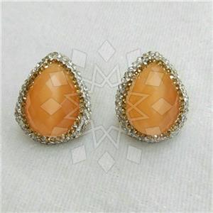 Fashion Gem and Crystals Stud Earrings