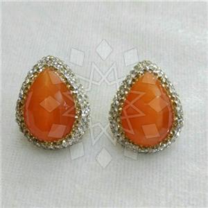 Fashion Gem and Crystals Stud Earrings