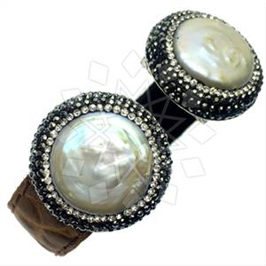 925 Sterling Silver Gem and Crystals Cuff Bracelets