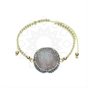 925 Sterling Silver Gem and Crystals Macrame String Bracelets