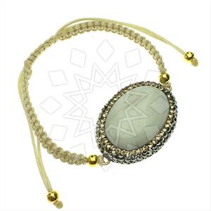 925 Sterling Silver Gem and Crystals Macrame String Bracelets