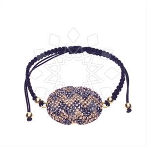 925 Sterling Silver Gem and Crystals Macrame String Bracelets