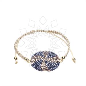 925 Sterling Silver Gem and Crystals Macrame String Bracelets