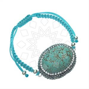 925 Sterling Silver Gem and Crystals Macrame String Bracelets