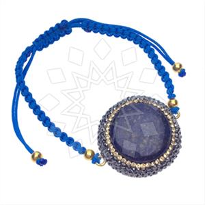 925 Sterling Silver Gem and Crystals Macrame String Bracelets