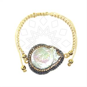 925 Sterling Silver Gem and Crystals Macrame String Bracelets