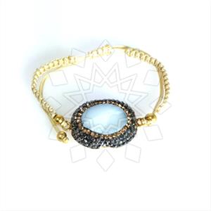 925 Sterling Silver Gem and Crystals Macrame String Bracelets