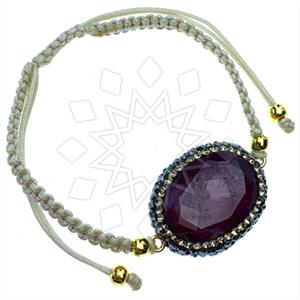 925 Sterling Silver Gem and Crystals Macrame String Bracelets