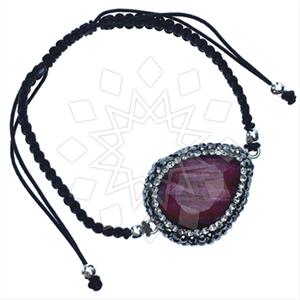 925 Sterling Silver Gem and Crystals Macrame String Bracelets