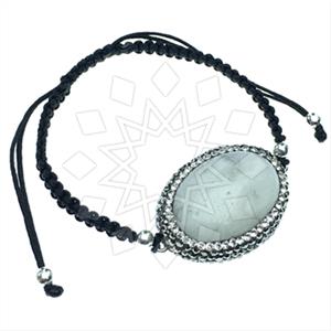 925 Sterling Silver Gem and Crystals Macrame String Bracelets