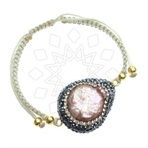 925 Sterling Silver Gem and Crystals Macrame String Bracelets