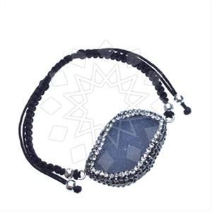 925 Sterling Silver Gem and Crystals Macrame String Bracelets