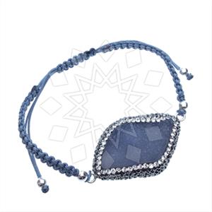 925 Sterling Silver Gem and Crystals Macrame String Bracelets
