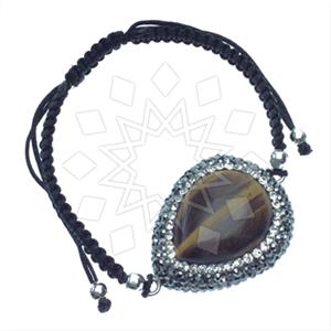 925 Sterling Silver Gem and Crystals Macrame String Bracelets