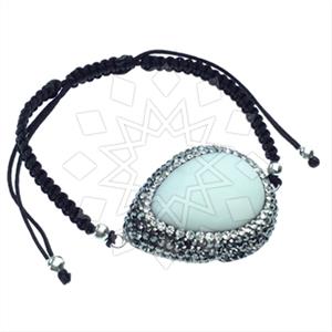 925 Sterling Silver Gem and Crystals Macrame String Bracelets