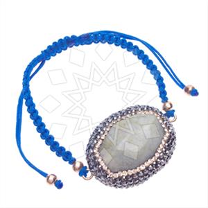925 Sterling Silver Gem and Crystals Macrame String Bracelets
