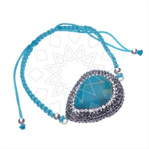 925 Sterling Silver Gem and Crystals Macrame String Bracelets