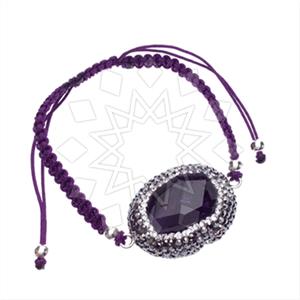 925 Sterling Silver Gem and Crystals Macrame String Bracelets