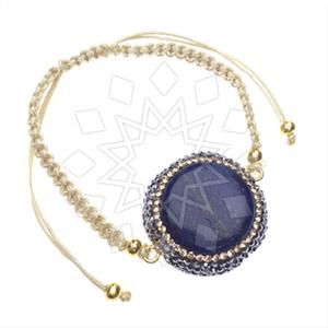 925 Sterling Silver Gem and Crystals Macrame String Bracelets