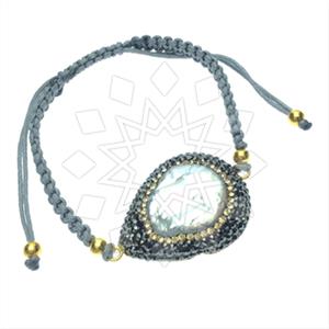 925 Sterling Silver Gem and Crystals Macrame String Bracelets