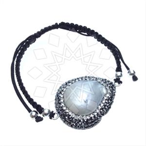 925 Sterling Silver Gem and Crystals Macrame String Bracelets