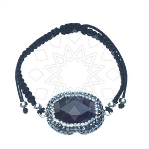 925 Sterling Silver Gem and Crystals Macrame String Bracelets