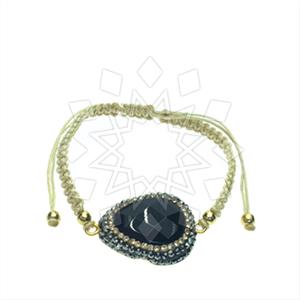 925 Sterling Silver Gem and Crystals Macrame String Bracelets