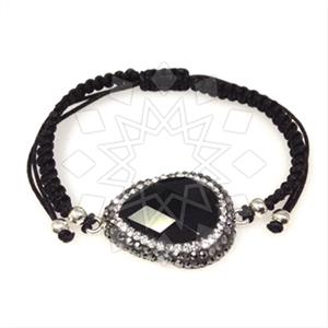 925 Sterling Silver Gem and Crystals Macrame String Bracelets