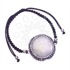 925 Sterling Silver Gem and Crystals Macrame String Bracelets