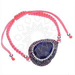 925 Sterling Silver Gem and Crystals Macrame String Bracelets