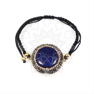 925 Sterling Silver Gem and Crystals Macrame String Bracelets