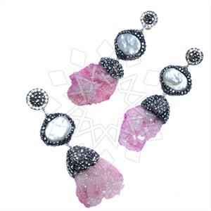 925 Sterling Silver Gem and Crystals Earrings Pendant Sets